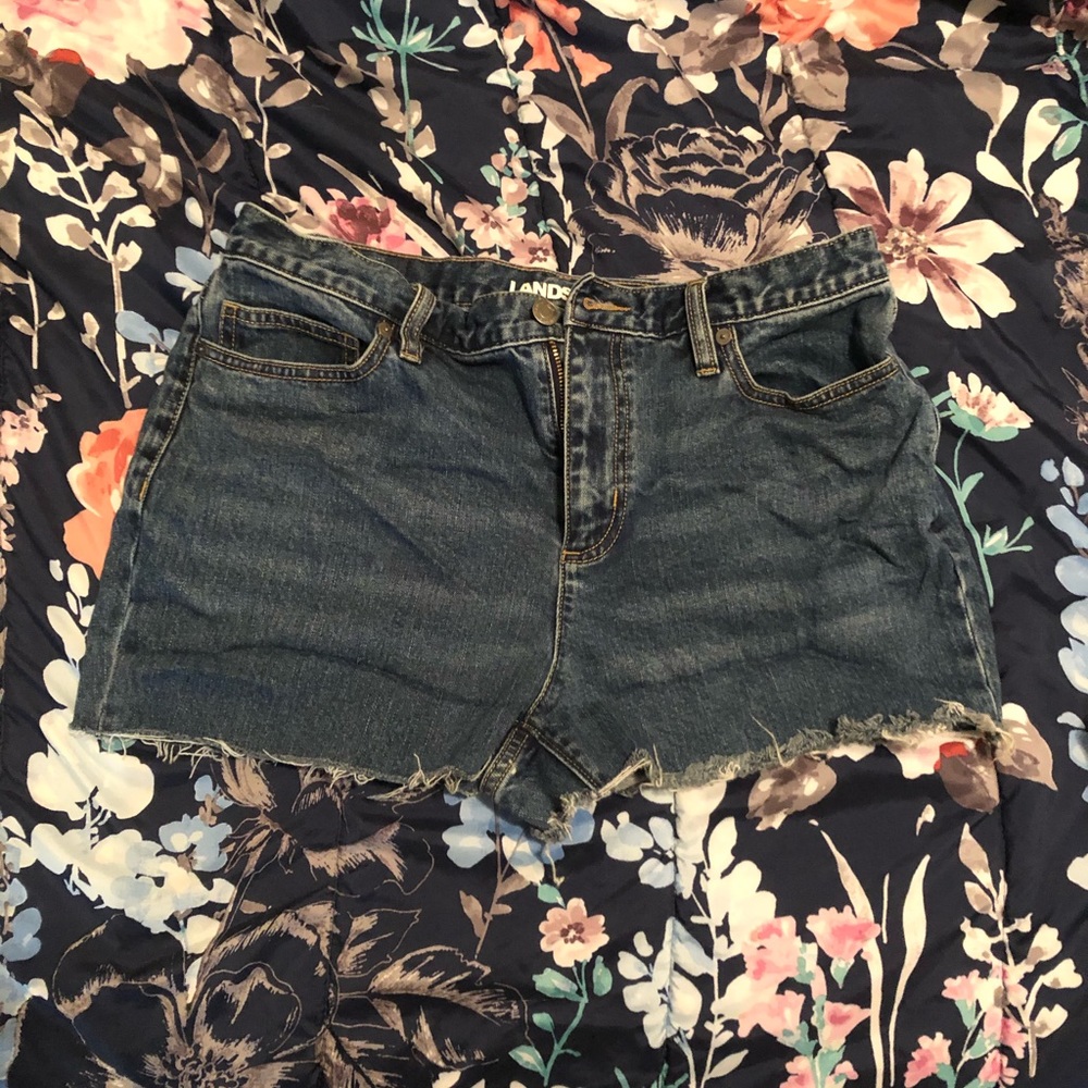 Denim cut off shorts